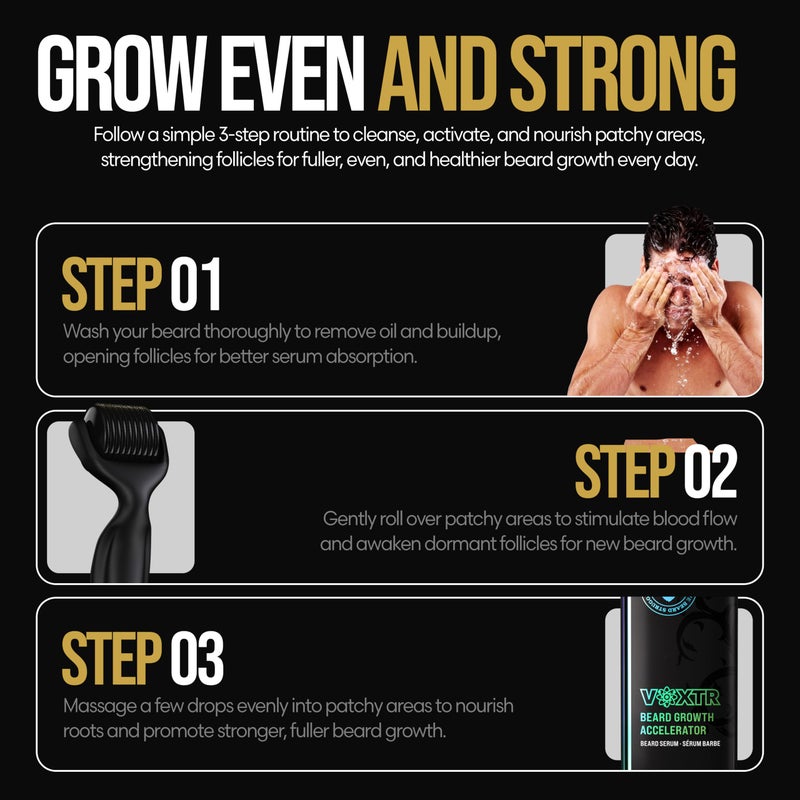 ذا بيرد سترجل سيروم فوكستر لنمو اللحية مع مصفوفة تسريع نمو بصيلات الشعر - سيروم اللحية، 1.69 أونصة سائلة أمريكية - Image 3